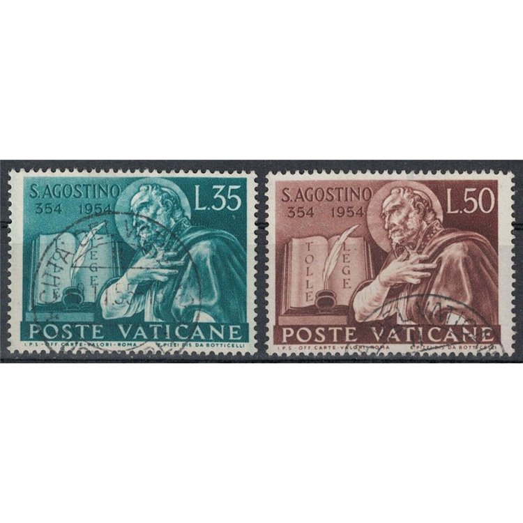 VATICAN 1954 St. Augustine 2v us