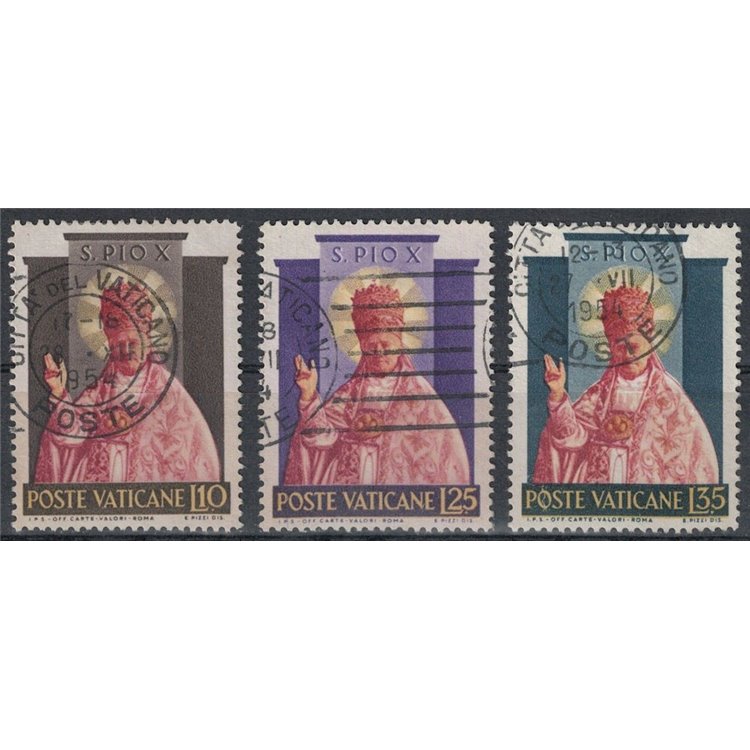 VATICANO 1954 Santificazione di Pio X 3v us