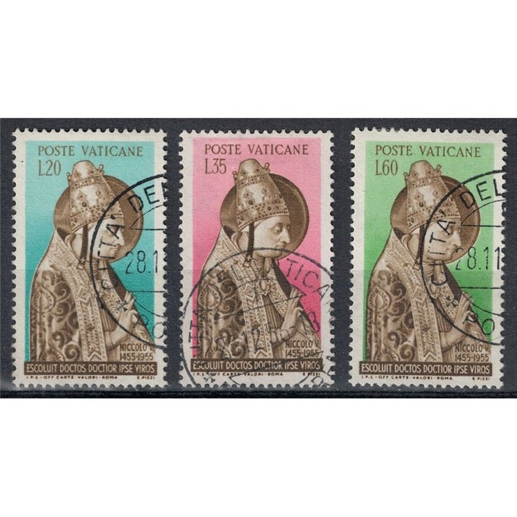 VATICANO 1955 Papa Niccolò V 3v us