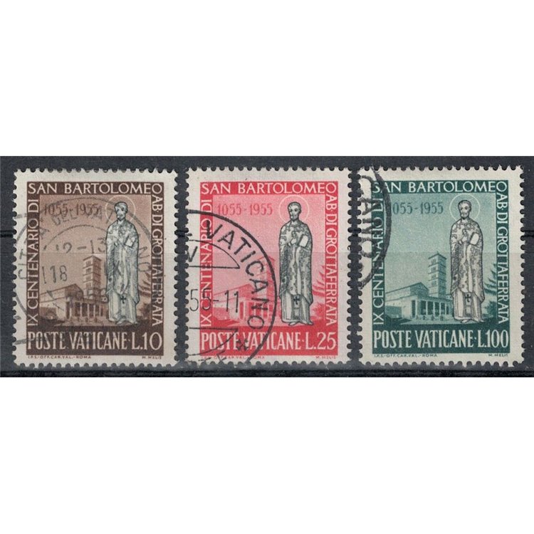 VATICAN 1955 San Bartolomeo 3v us