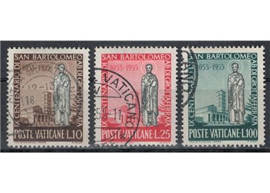 VATICAN 1955 San Bartolomeo 3v us