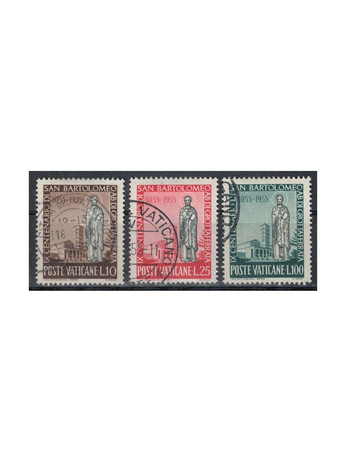 VATICAN 1955 San Bartolomeo 3v us