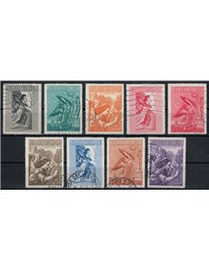VATICANO 1956 Arcangelo Gabriele (posta aerea) 9v us