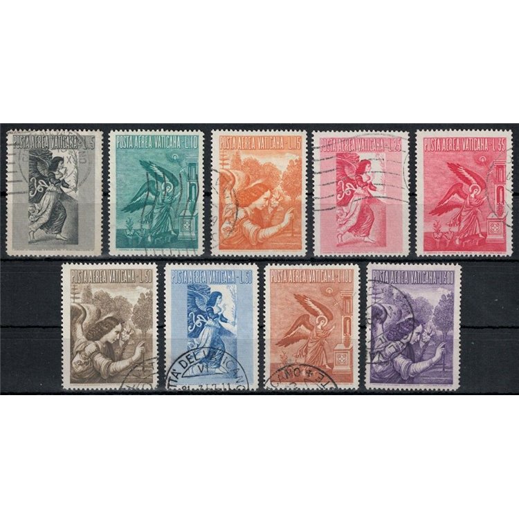 VATICAN 1956 Archangel Gabriel (airmail) 9v us