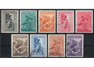 VATICANO 1956 Arcangelo Gabriele (posta aerea) 9v us