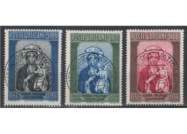 VATICAN 1956 Black Madonna of Poland 3v us