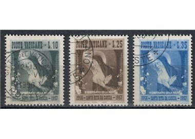 VATICAN 1956 Saint Rita of Cascia 3v us