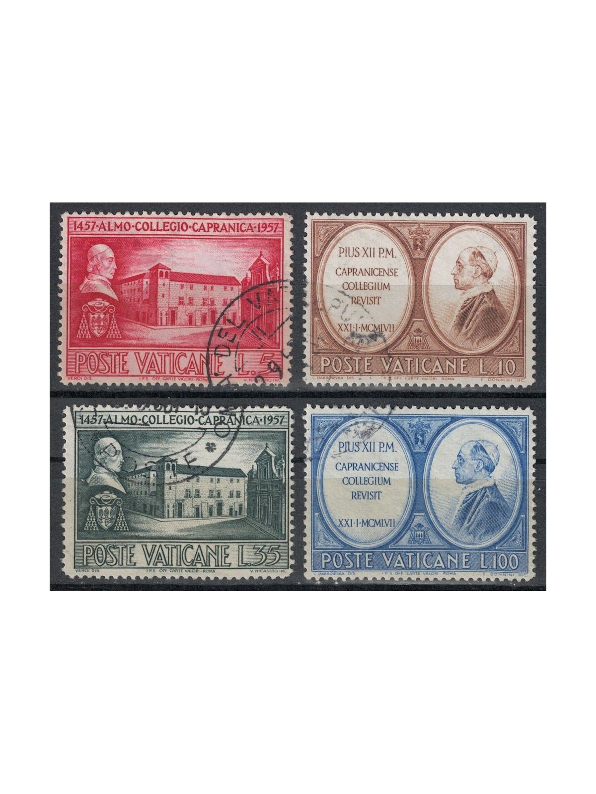 VATICAN 1957 Capranica College 4v us