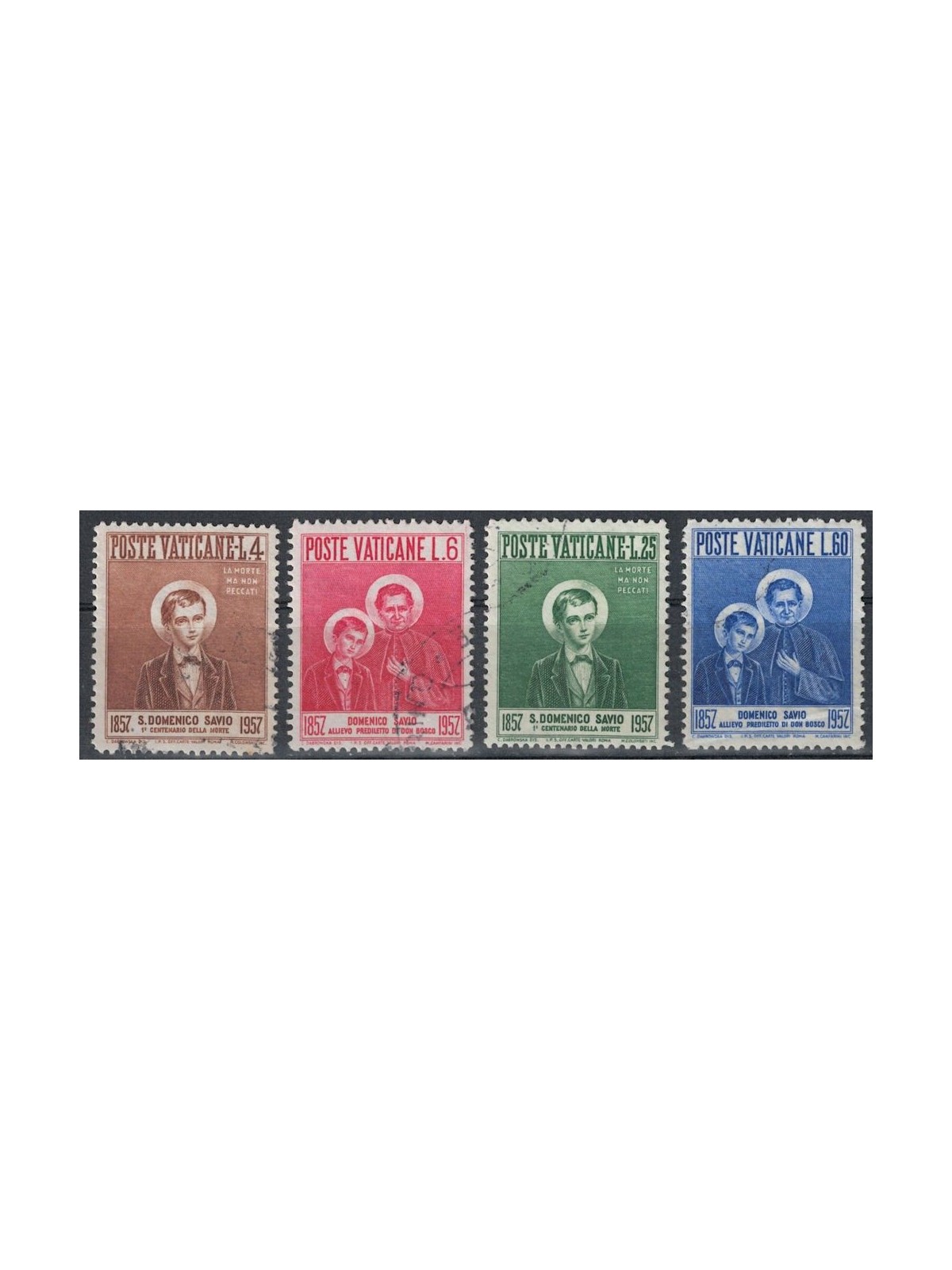VATICANO 1957 San Domenico Savio 4v us