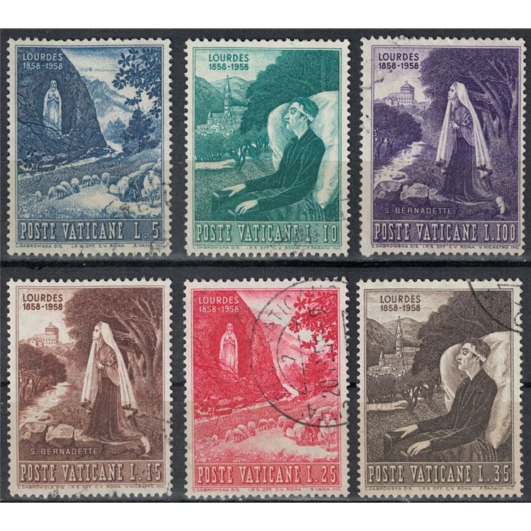 VATICAN 1958 Apparition of the Virgin 6v us