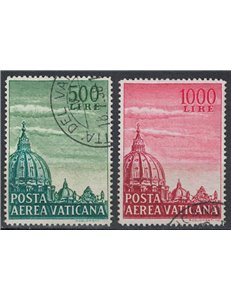 VATICANO 1958 Cupola di San Pietro (posta aerea) 2v us