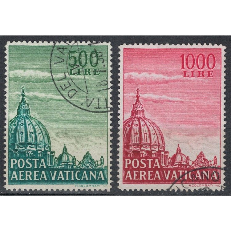 VATICANO 1958 Cupola di San Pietro (posta aerea) 2v us