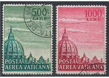 VATICAN 1958 Dome of St. Peter (airmail) 2v us