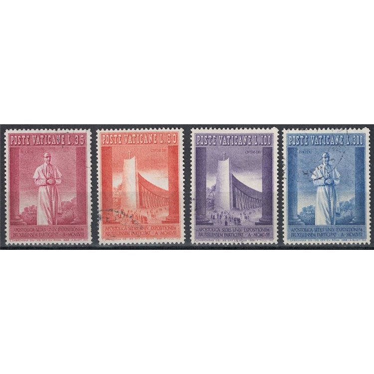 VATICANO 1958 Esposizione Universale di Bruxelles 4v us