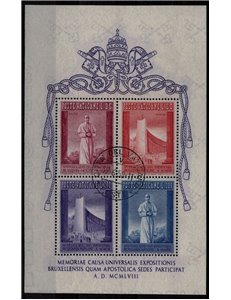 VATICANO 1958 Esposizione Universale di Bruxelles BF us