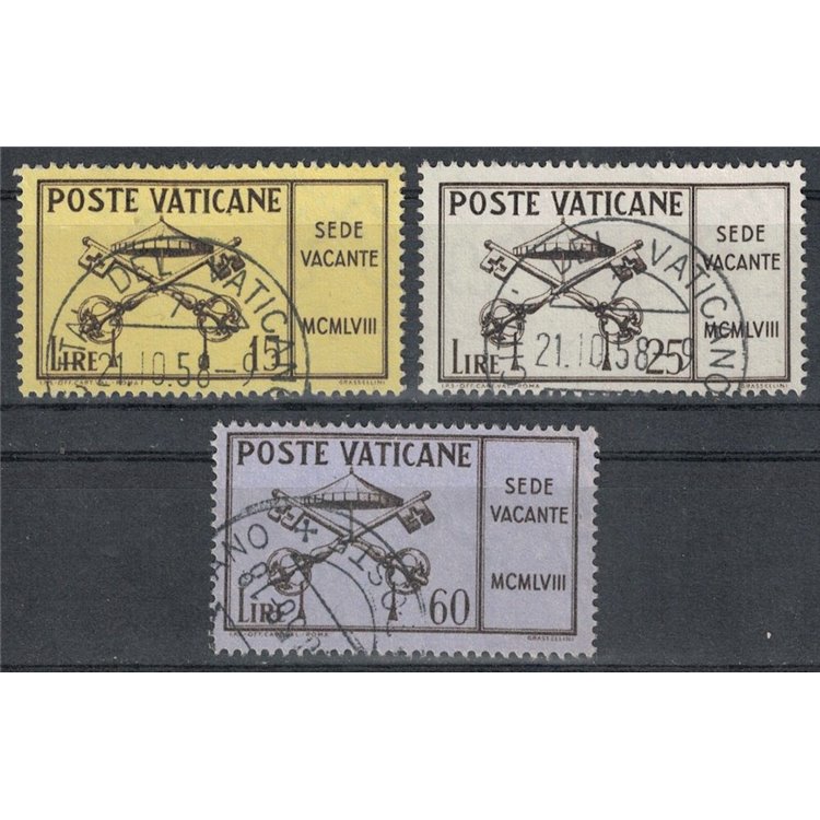 VATICANO 1958 Sede Vacante 3v us