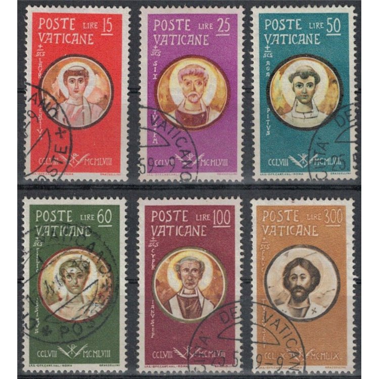 VATICAN 1959 Martyrs of the persecutions of Valerian 6v us
