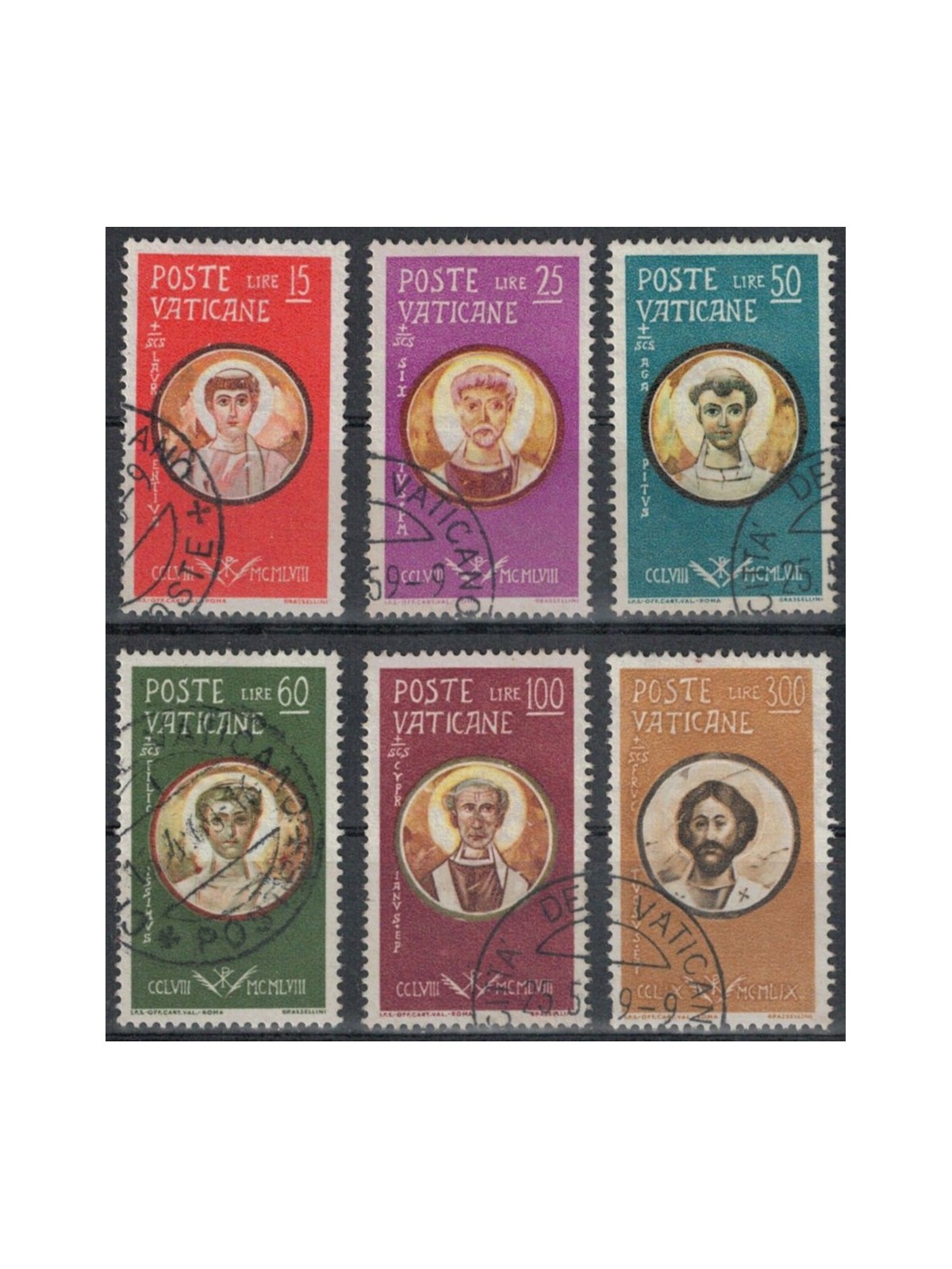 VATICAN 1959 Martyrs of the persecutions of Valerian 6v us