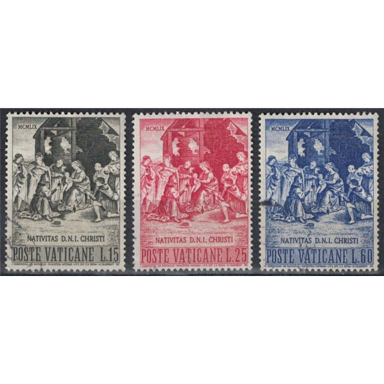 VATICANO 1959 Natale 3v us