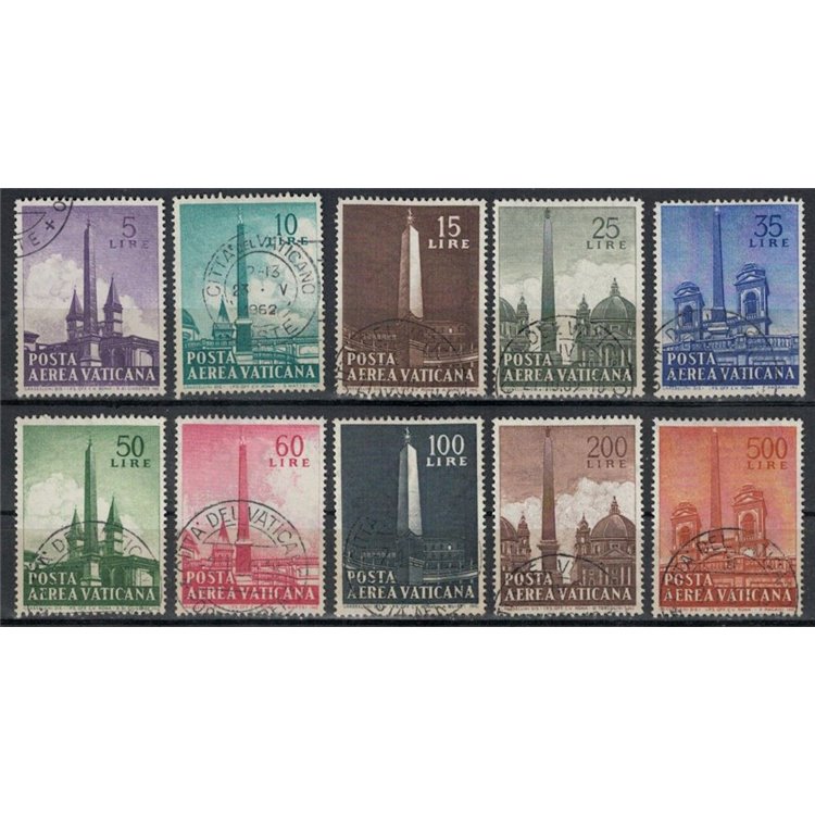 VATICAN 1959 Obelisks (airmail) 10v us