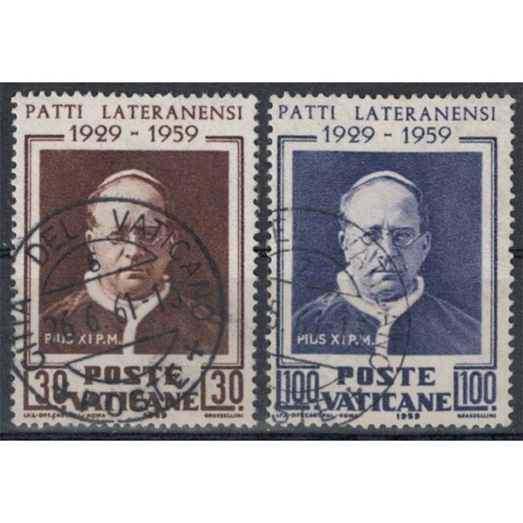VATICANO 1959 Patti Lateranensi 2v us