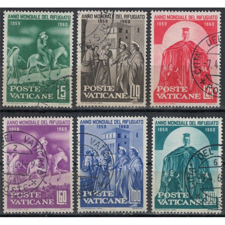 VATICANO 1960 Anno mondiale del rifugiato 6v us