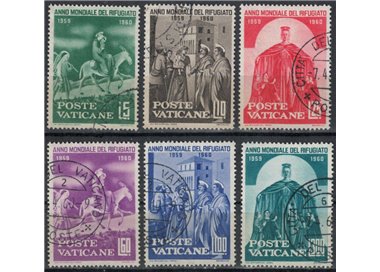 VATICAN 1960 World Year of the Refugee 6v us