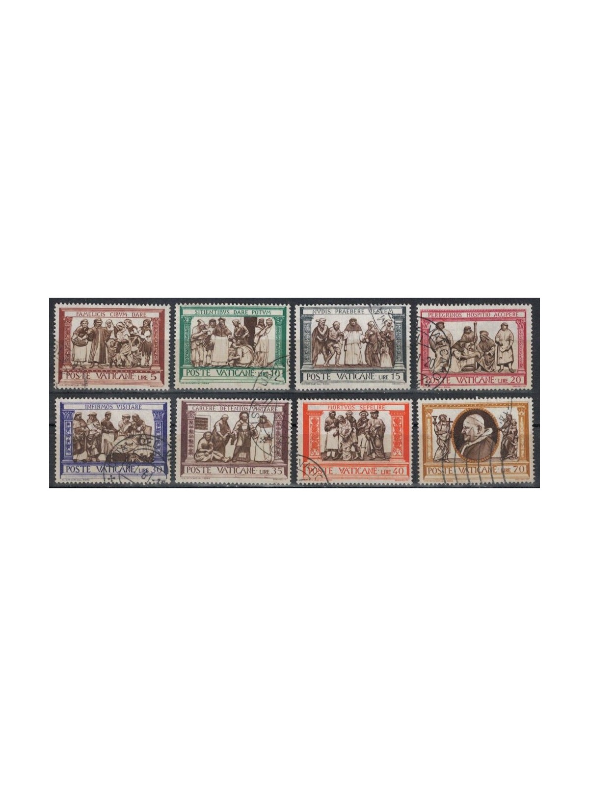 VATICAN 1960 Works of Mercy 8v us