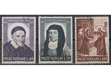 VATICANO 1960 San Vincenzo e Santa Luisa 3v us
