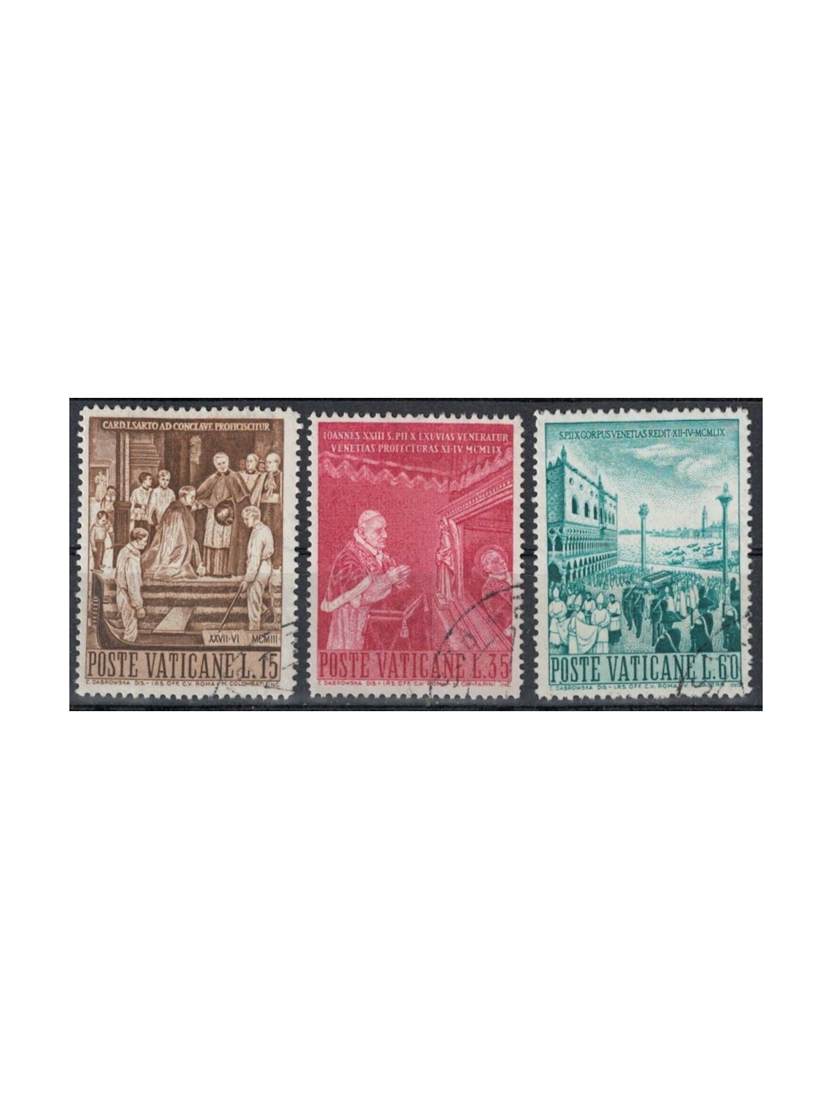 VATICAN 1960 Translation of the body of Pius X 3v us