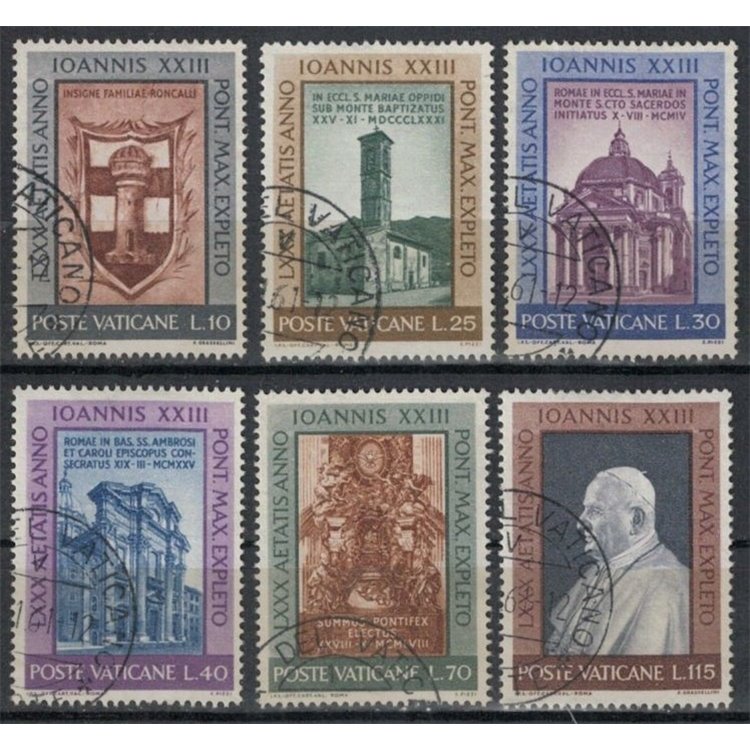VATICAN 1961 Birthday of John XXIII 6v us