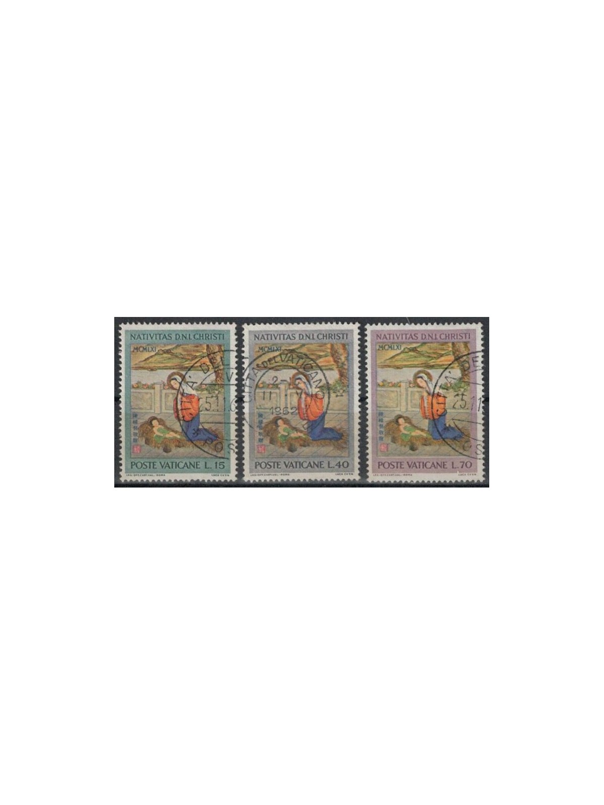 VATICAN 1961 Christmas 3v us