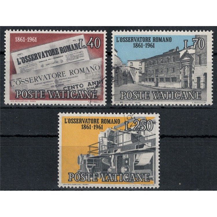 VATICAN 1961 Osservatore Romano 3v us