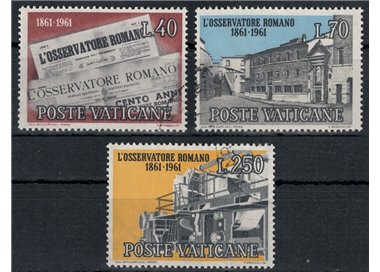 VATICAN 1961 Osservatore Romano 3v us