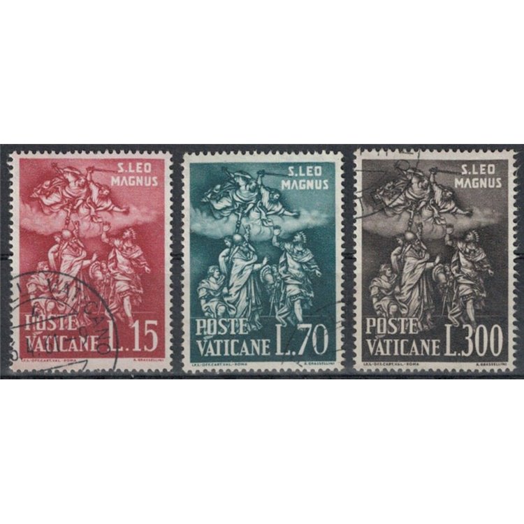 VATICAN 1961 Saint Leo the Great 3v us