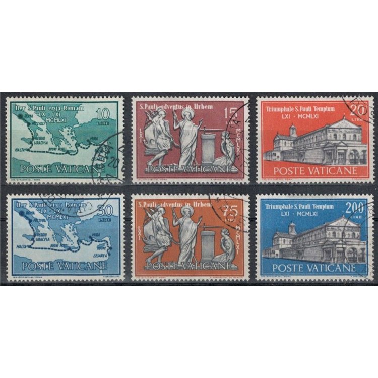 VATICANO 1961 San Paolo 6v us