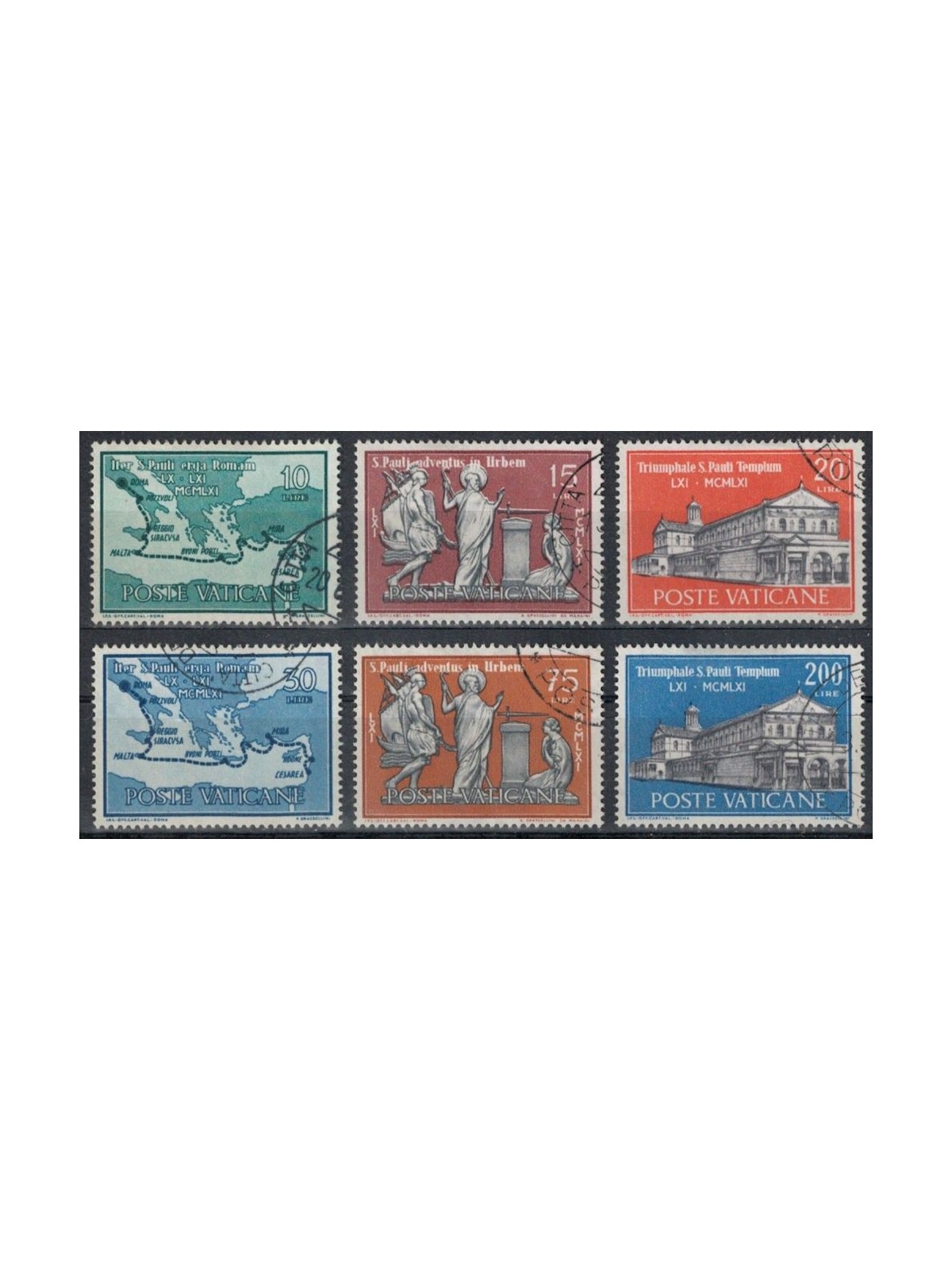 VATICAN 1961 St. Paul 6v us