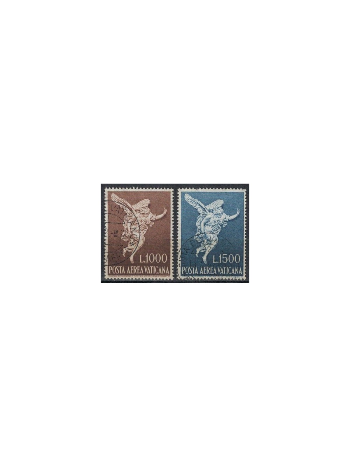VATICAN 1962 Archangel Gabriel (airmail) 2v us