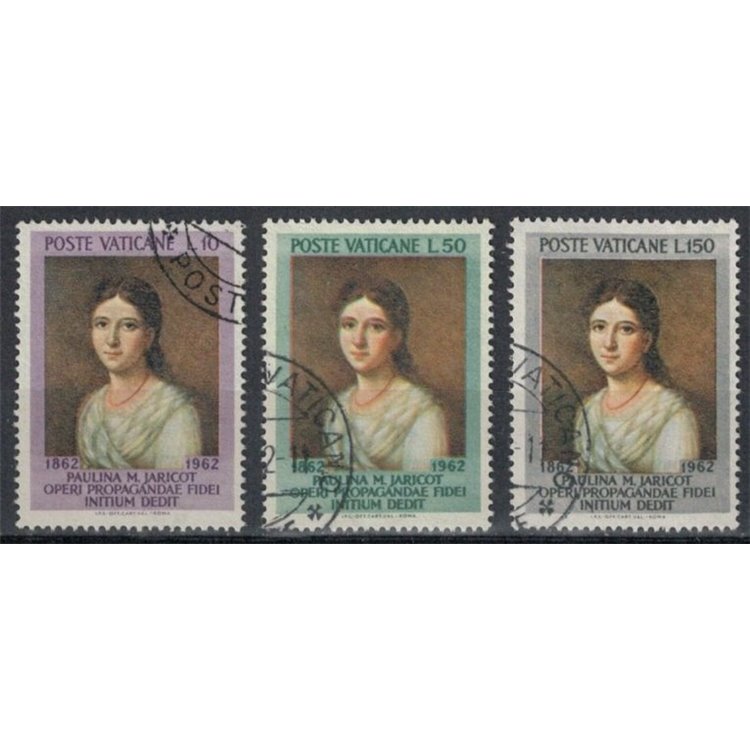 VATICANO 1962 Pauline Marie Jaricot 3v us