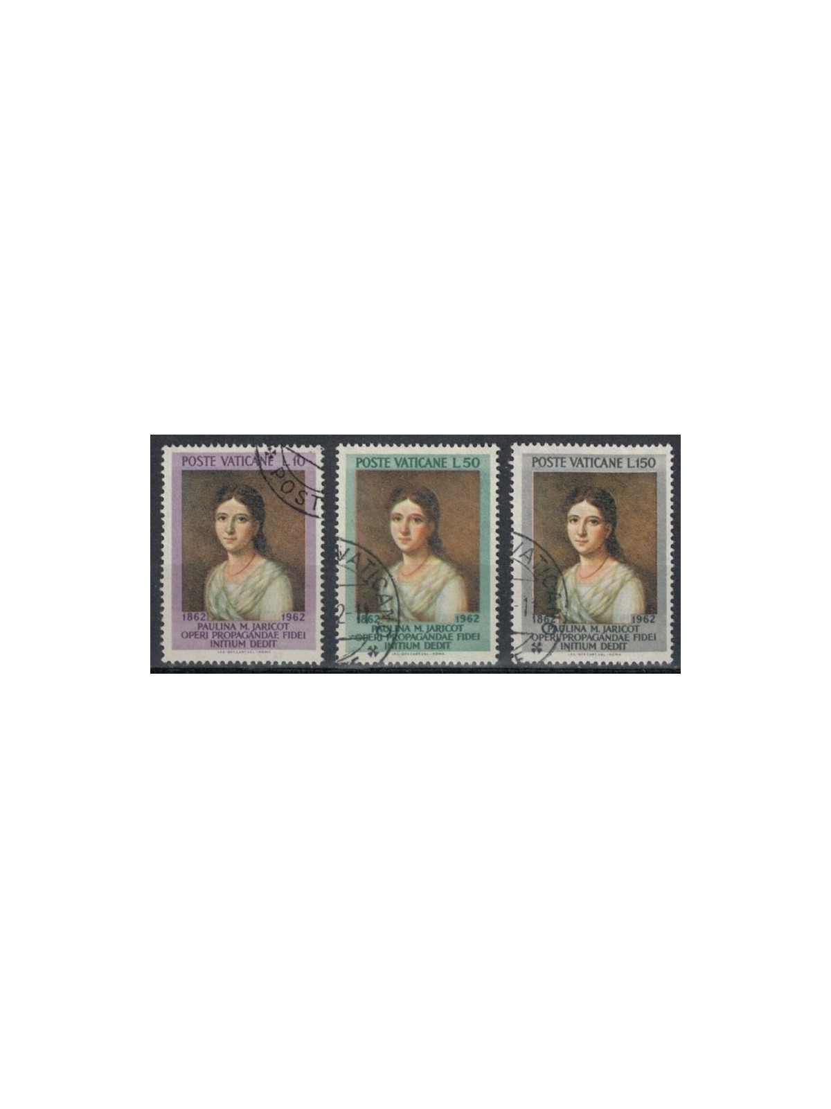 VATICANO 1962 Pauline Marie Jaricot 3v us