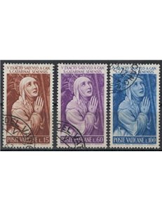VATICAN 1962 Saint Catherine of Siena 3v us