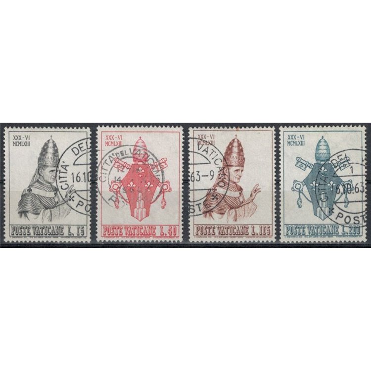 VATICANO 1963 Incoronazione di Paolo VI 4v us