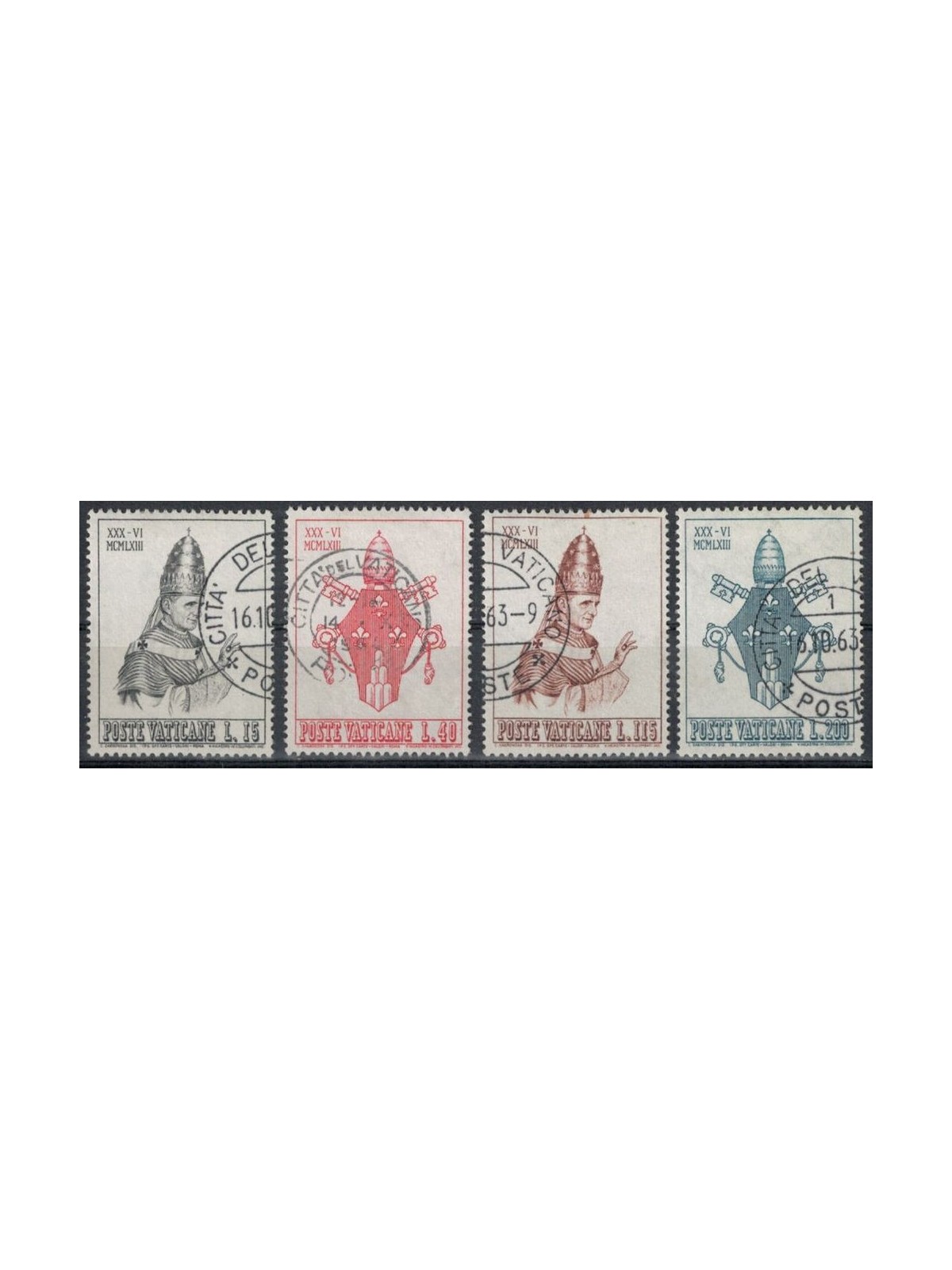 VATICAN 1963 Coronation of Paul VI 4v us
