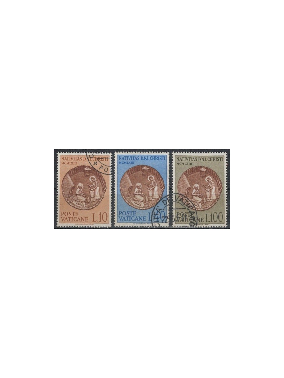 VATICANO 1963 Natale 3v us