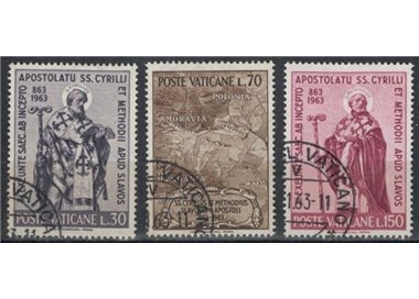 VATICAN 1963 Saints Cyril and Methodius 3v us