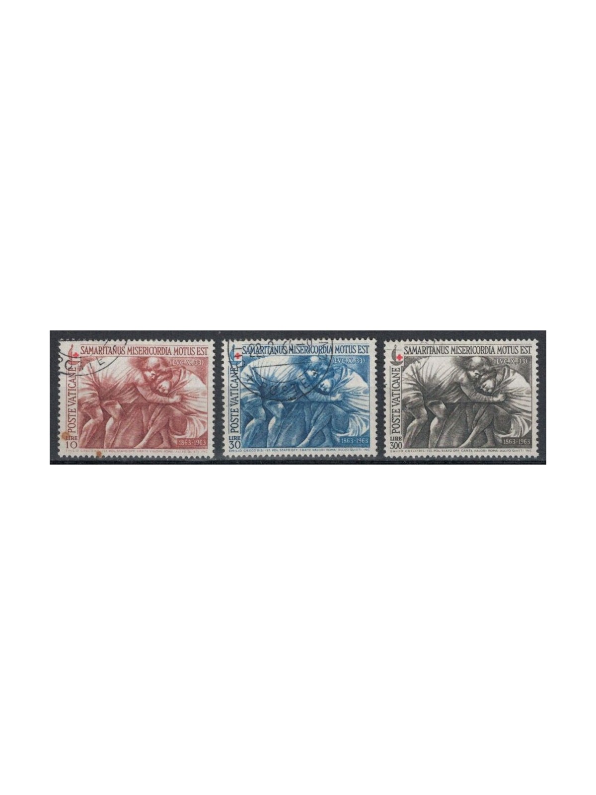 VATICAN 1964 Red Cross 3v us