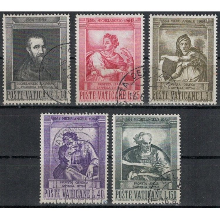 VATICANO 1964 Michelangelo Buonarroti 5v us