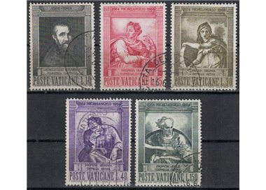 VATICAN 1964 Michelangelo Buonarroti 5v us