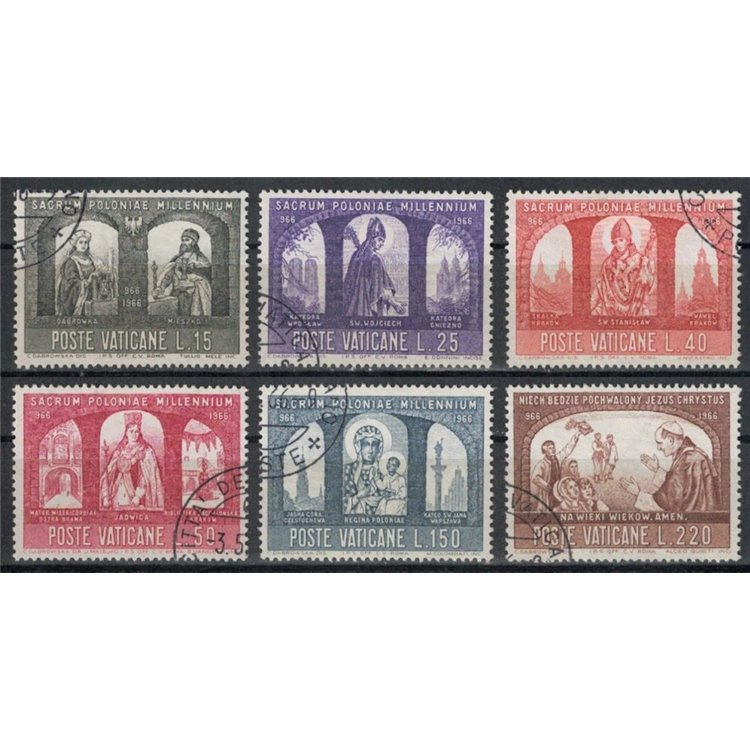 VATICAN 1966 Catholic Millennium 6v us