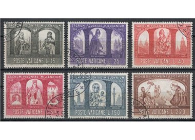 VATICANO 1966 Millenario cattolico 6v us
